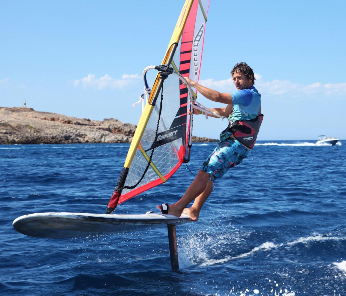 Foiling Windsurfer - Menorca
