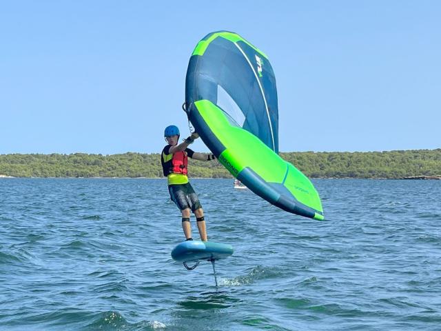 Wingfoil Minorca sailing