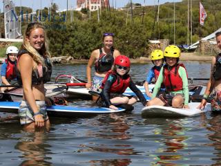 Children learn to windsurf