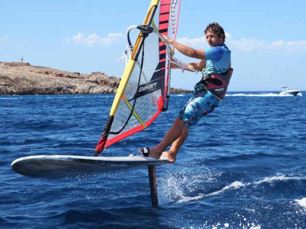 Foiling Windsurfer - Menorca