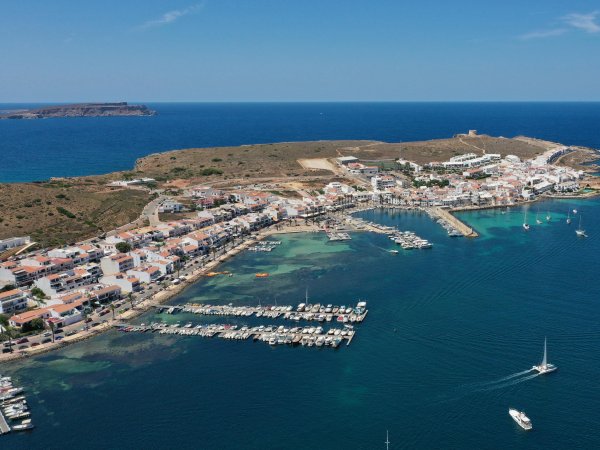 Fornells and the entrance to the Bay of Fornells